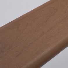 Extruded plastic profiles with wood grain texture. a wood-luike plastic extruded profile with wood grain finish and texture